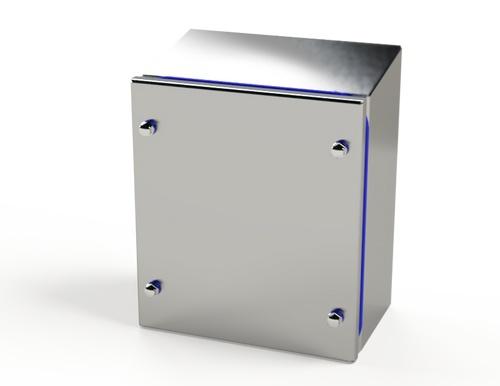 SCE-9KJ0804SSST Saginaw Control and Engineering 8.5 x 7.5 x 4 S.S. Sanitary Sloping Top  Junction Enclosure