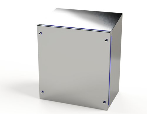 SCE-15KJ1408SSST Saginaw Control and Engineering 14.5 x 13.5 x 8 S.S. Sanitary Sloping Top  Junction Enclosure