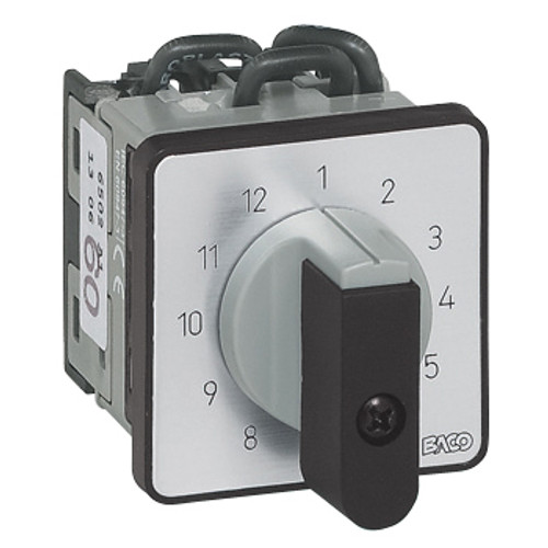 223528 Baco Controls 10A Voltmeter Pnl Mnt Mini Cam Sw, 6 Cnt