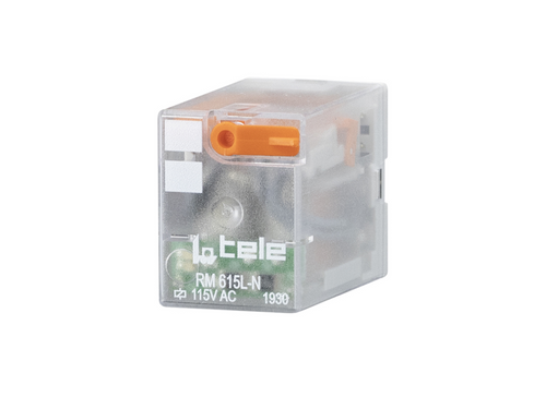 RM 615L-N Tele Controls Ice Cube Miniature relay, 115VAC Coil Voltage, 4 CO, 4PDT, Test Latch, LED, 7A Rated Current