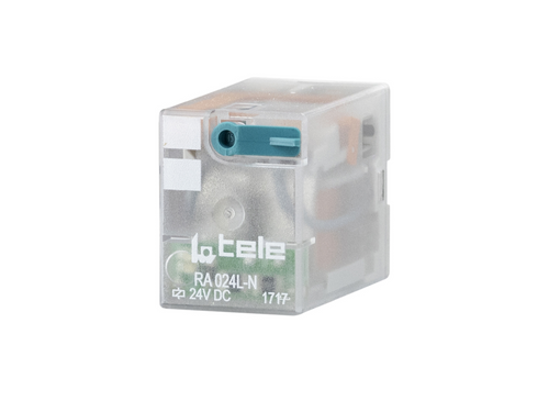 RA 024L-N Tele Controls Ice Cube Miniature relay, 24VDC Coil Voltage, 2CO, DPDT, Test Latch, LED, 12A Rated Current