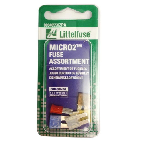 00940558ZPA Littelfuse Automotive Micro2 Blade Fuse 5-Piece Retail Assortment (Price Per Box)