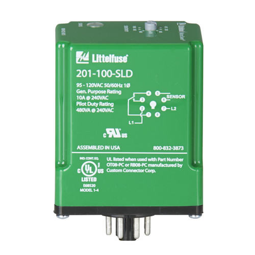 201-100-DPDT Littelfuse 3-Ph 11-Pin Plulg-In Vm / 95 -