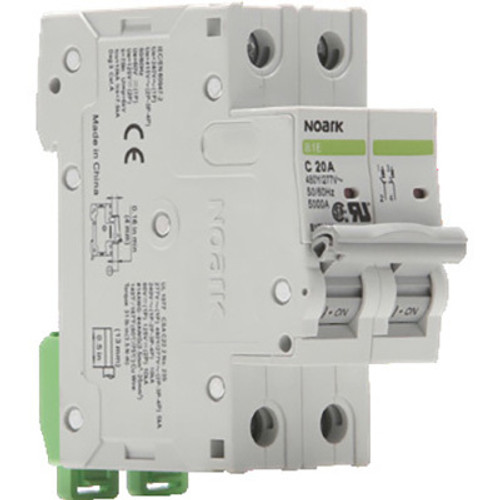 B1E2B63 Noark Supplementary Protectors, B1E UL 1077, 2P, B Curve, 63A, 5 kA, 480 Vac / 125 Vdc B1E2B63 Noark Supplementary Protectors, B1E UL 1077, 2P, B Curve, 63A, 5 kA, 480 Vac / 125 Vdc