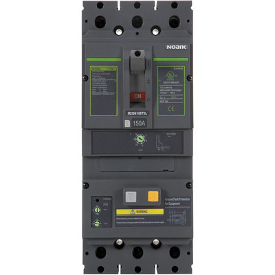 M2GN175T3L Noark UL489 Ground fault protection breaker, M2 frame, 175A, 65kA@480Vac, Lugs Line/Load Side