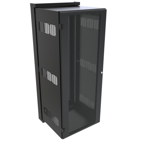 HWM2432U20BK Hammond Manufacturing 32U 25In Deep Swng-Out Cabinet