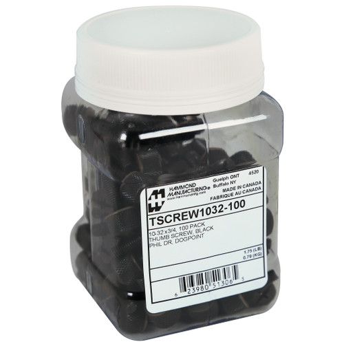 TSCREW1032-100 Hammond Manufacturing 10-32 Rack Thumb Screw (100 pack)