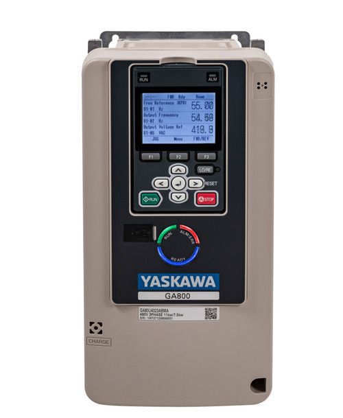 GA80U2004ABM Yaskawa AC Variable Frequency Drive (1 HP, 4.2 Amps VT - 0.75 HP, 3.5 Amps CT, 240V, 3-Phase, IP20/Protected Chassis)
