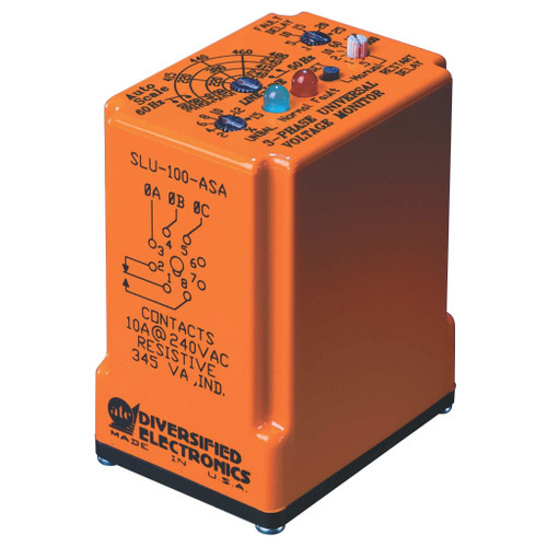 SLU-100-ASA ATC Universal Phase Monitor/Relay Auto - Manual Reset