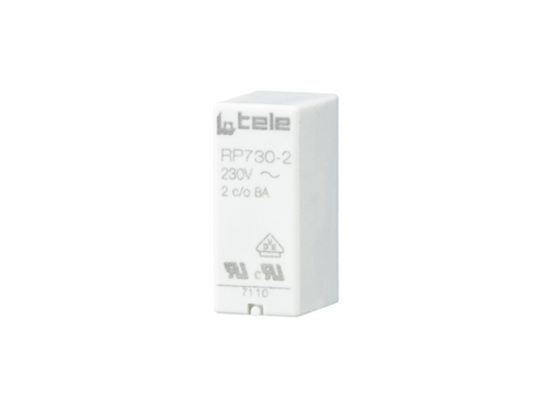 RP 730-2 Tele Controls PCB relay, 230VAC, DPDT, 8A