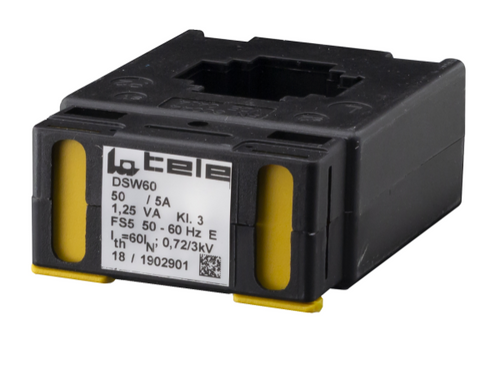 DSW 60 50A/5A 1,25VA Tele Controls Bar-type current transformer, 50 A, 1.25 VA, class 3