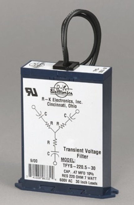 TFYR-100.5-30 RK Electronics Trans Fitr 240VAC 3√ò 0.47mfd 100O 30"