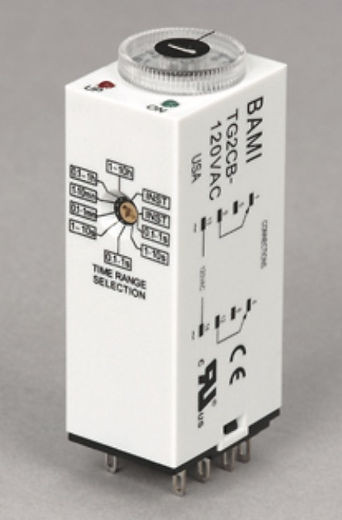 TGC2CB-240VAC-18M RK Electronics On Delay 240VAC Adj .1S-18M, DPDT, 4-B