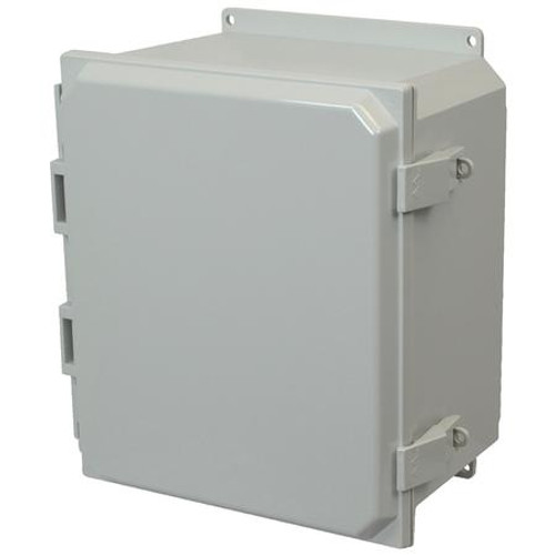 AMP1426NLF | Polycarbonate enclosure with hinged cover and nonmetal snap latch