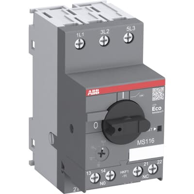 MS116-10-HKF1-11 ABB Manual Motor Protection Circuit Breaker (6.3A - 10A)