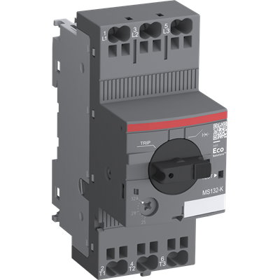 MS132-0.16K ABB Manual Motor Starter with Push-in Spring Terminals (0.10-.016A)