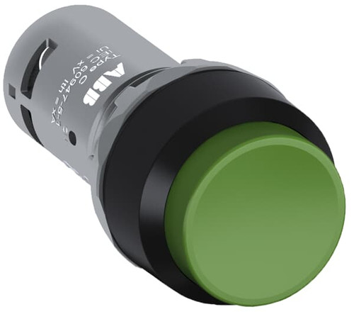 CP3-10G-11 ABB Green Non-illuminated Momentary Compact Pushbutton (1 NO, 1 NC)