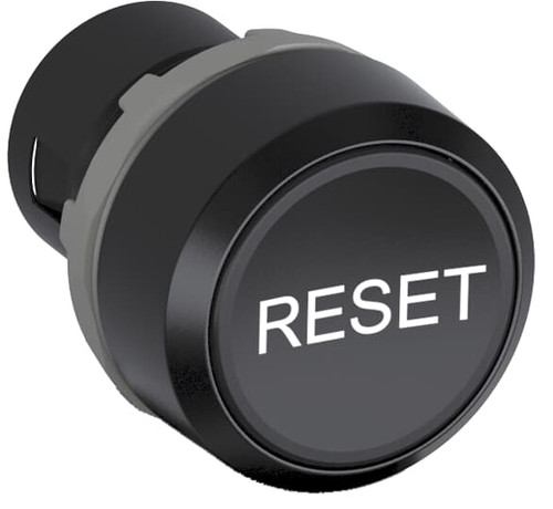KPR3-100B | ABB Reset Button,Flush,Blk,W/Shaft