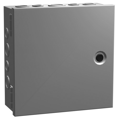 CHKO16126 Hammond Manufacturing 16 x 12 x 6 Steel enclosure with hinge cover and quarter turn latch with knockouts