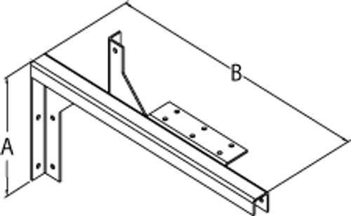 CWHW12 | Hammond Manufacturing Bracket Hanger Wall Type - 12 x 12 - Steel/Gray