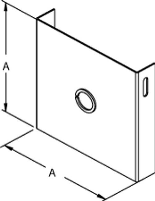 CWCP6G | Hammond Manufacturing Closure Plate w/ KO - 6 x 6 - Galv