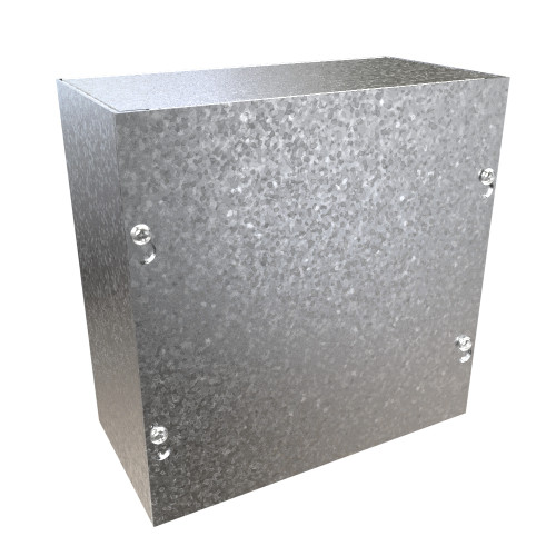 CSG884 Hammond Manufacturing 8in x 8in x 4in Type 1 Unpainted Galvanized Steel Enclosure with Lift-Off Screw Cover