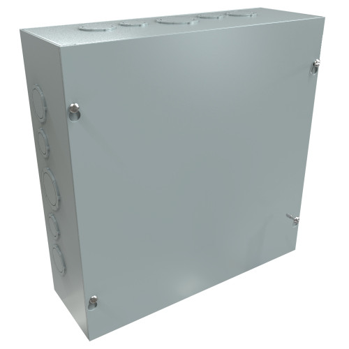 CSKO12124 Hammond Manufacturing 12in x 12in x 4in Mild steel enclosure with screw cover and knockouts
