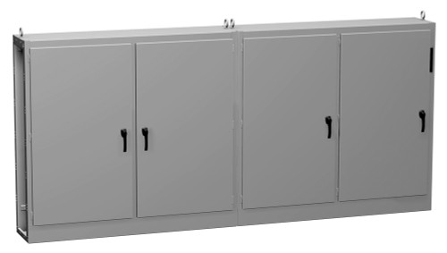 UHDM847924MFTC | Hammond Manufacturing N12 Modular Disconnect Enc w/panel - 84.13 x 79 x 24.13 - Steel/Gray
