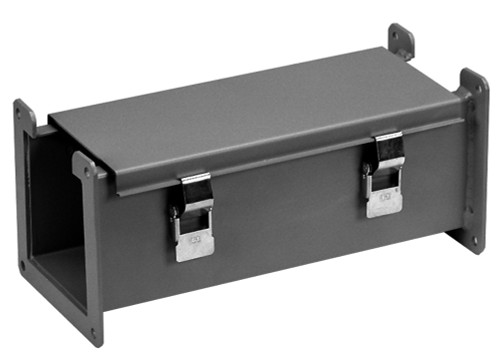 1485ETN | Hammond Manufacturing N12 Wireway, Tee Fitting, Top Open - Fits 8 x 8 - Steel/Gray