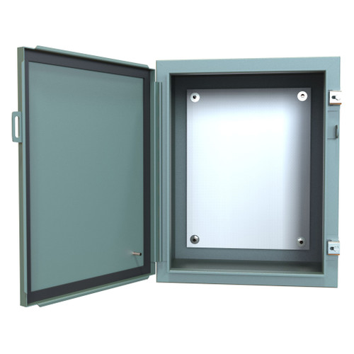 HN4FS726036DASS | Hammond Manufacturing N4X 2 Door Dual Access Freestanding Encl - 72 x 60 x 36 - 304 SS