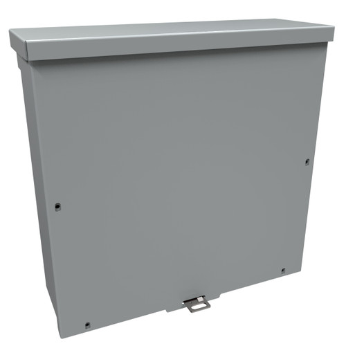 C3R12124SC Hammond Manufacturing 12in x 12in x 4in Type 3R Painted Galvanized Steel Enclosure with Lift-Off Screw Cover and Knockouts