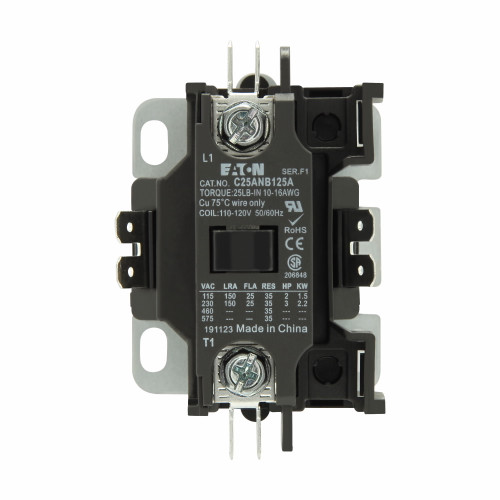 C25ANB130B | Eaton Definite Purpose Contactor (30A, 208-240V AC, 50/60Hz)