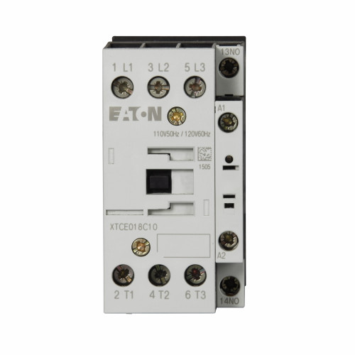XTCE018C10C | Eaton FVNR 3-Pole Contactor (18A, 415V/50Hz, 480V/60Hz)
