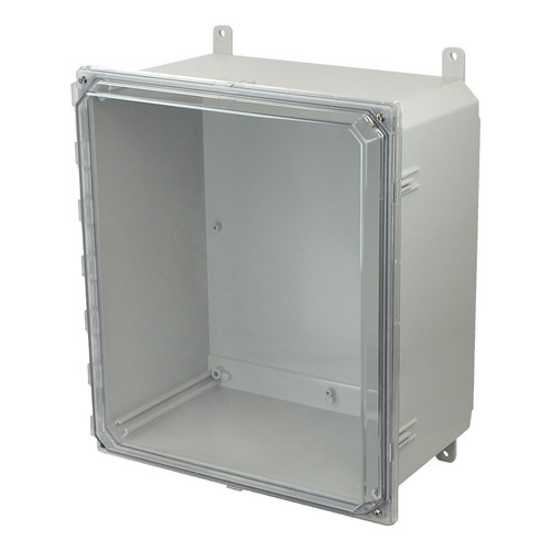 AMP1648CC | Polycarbonate enclosure with 4-screw lift-off clear cover AMP1648CC | Polycarbonate enclosure with 4-screw lift-off clear cover