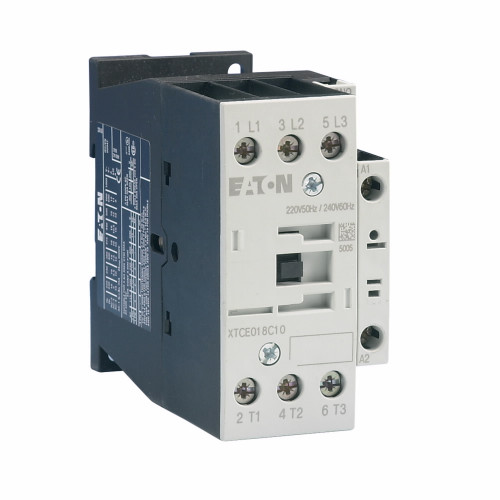 XTCE018C10A | Eaton FVNR 3-Pole Contactor (18A, 110V/50Hz, 120V/60Hz)