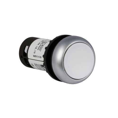 C22-DR-W-K11 Eaton White Non-illuminated Compact Pushbutton (1 NO, 1 NC)