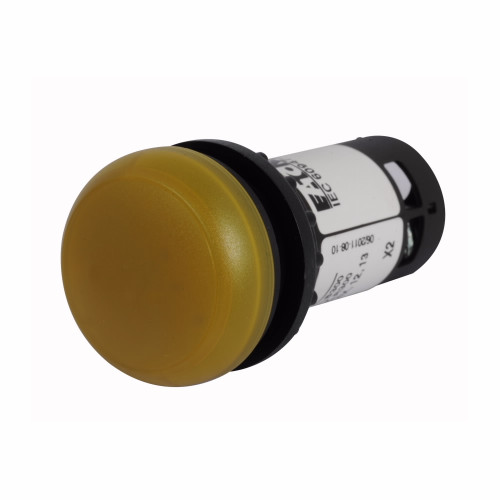 C22-L-Y-120 | Eaton Yellow Illuminated Indicating Light Pushbutton (120V)