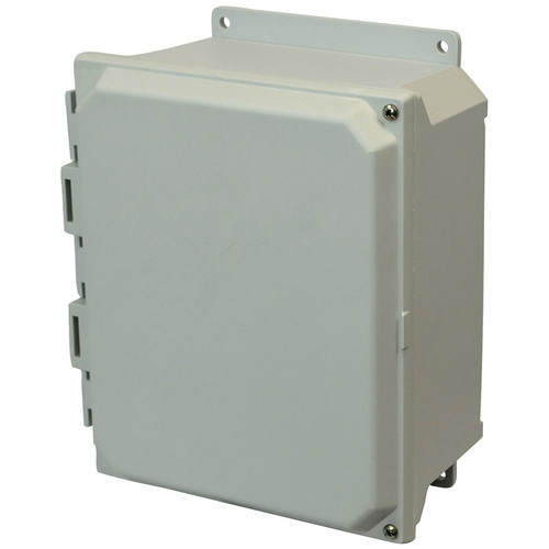 AMU864HF | 8 x 6 x 4 Fiberglass enclosure with 2-screw hinged cover