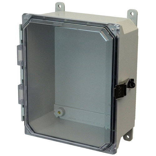 AMU864CCL | Fiberglass enclosure with hinged clear cover and snap latch