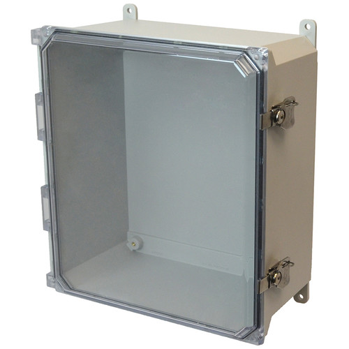 AMU1206CCT | Allied Moulded Products 12 x 10 x 6 Twist Latch Hinged Clear Cover