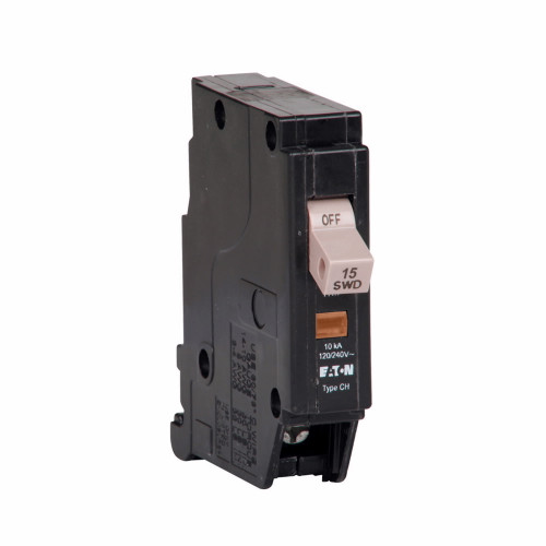 CHF115ST | Eaton TYPE CH BREAKER 15A/1 POLE 120/240V 10K W/ SHUNT TRIP