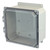 PCJ884CCHF | Hammond Manufacturing 8 x 8 x 4 Hinged 2-Screw Clear Junction Box Cover