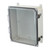 PCJ12104CCL | Hammond Manufacturing 12 x 10 x 4 Hinged Metal Snap Latch Clear Junction Box Cover