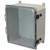 PCJ14126CCL | Hammond Manufacturing 14 x 12 x 6 Hinged Metal Snap Latch Clear Junction Box Cover