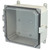 PCJ884CCNL | Hammond Manufacturing 8 x 8 x 4 Hinged Nonmetal Snap Latch Clear  Junction Box Cover