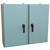 HN4WM364212GY | Hammond Manufacturing 36 x 42 x 12 Steel enclosure with two continuous hinge doors and handles (w/ panel)