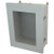 AM2068LW | Allied Moulded Products 20 x 16 x 8 Fiberglass enclosure with hinged window cover and stainless-steel snap latch