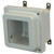 AM664RHW | Allied Moulded Products 6 x 6 x 4 Junction Box With Viewing Window Raised Hinged 2-Screw Cover