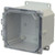AMP664CCF Allied Moulded Products 6 x 6 x 4 Polycarbonate Enclosure with Screw Cover and Stainless-Steel Snap Latch