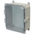 AMP864CCNL | Allied Moulded Products 8 x 6 x 4 Polycarbonate enclosure with hinged clear cover and nonmetal snap latch